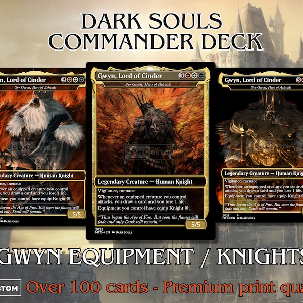 Dark Souls Commander Deck MTG English Magic the Gathering Custom Proxy High Quality