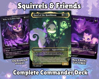 Wiewiórka Proxy Deck Hazel of the Rootbloom 100 kart + Sideboard + Tokeny | Talia Full Commander EDH