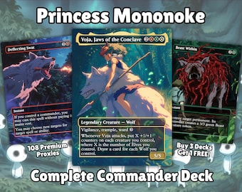 Princess Mononoke Proxy Deck Voja 100 Cards + Tokens | Full Commander Deck EDH