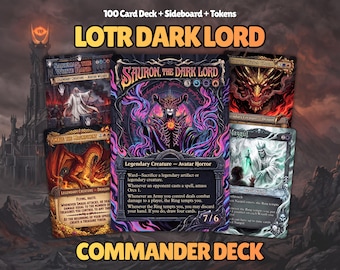 Sauron Proxy Deck 100 Cards + Tokens + Sideboard | Full Commander Deck EDH
