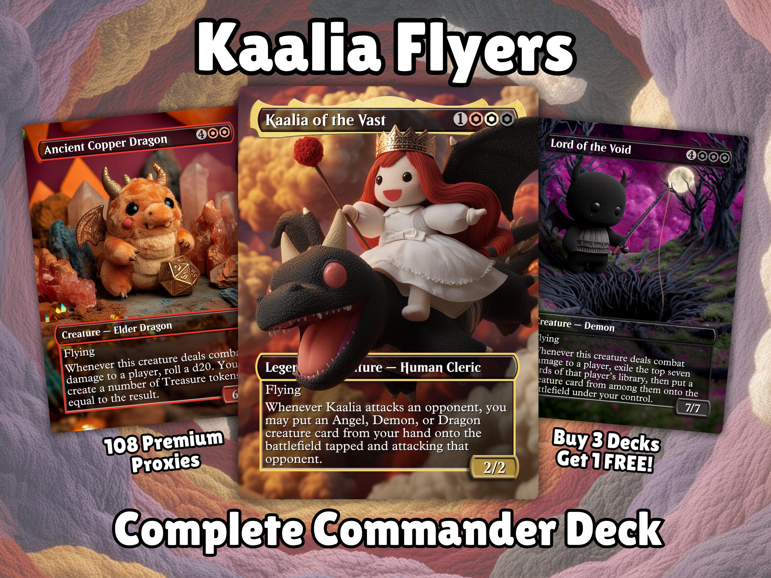 Kaalia Proxy Deck 100 Cards + Tokens | Commander Deck | Premium Quality Custom MTG Proxies for EDH Commander