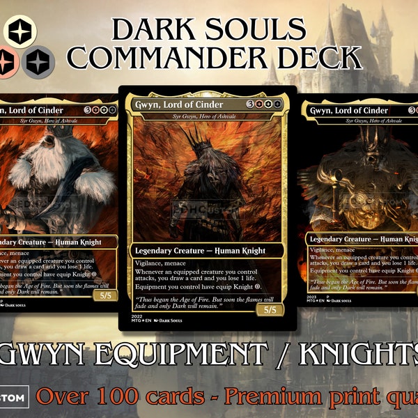 Dark Souls Commander Deck Custom Cards Premium Proxy Cards Complete EDH Deck