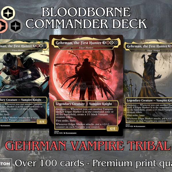 Bloodborne Commander Deck Custom Cards Premium Proxy Cards Complete EDH Deck