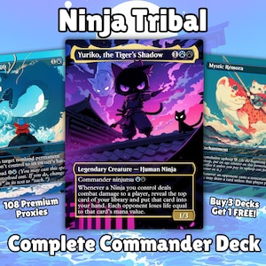 Baralho Ninja Tribal Proxy Ur Dragon 100 Cartas + Fichas | Proxies MTG personalizados de alta qualidade para EDH Commander