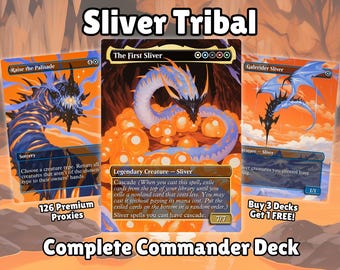 Sliver Tribal Proxy Deck 100 Cards + Tokens | Full Commander EDH Deck