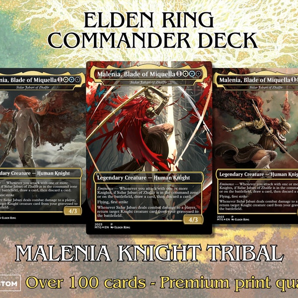 Elden Ring Commander Deck MTG English Magic the Gathering Custom Proxy High Quality