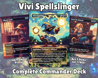 Vivi Spellslinger Proxy Deck 100 Karten + Tokens | Komplettes Kommandanten Deck EDH