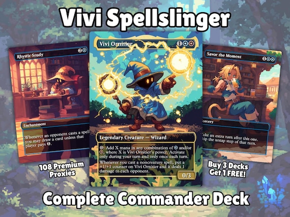vivi ornitier mtg commander deck Vivi Ornitier – Blue Red Spellslinger Final Fantasy Theme main image 1