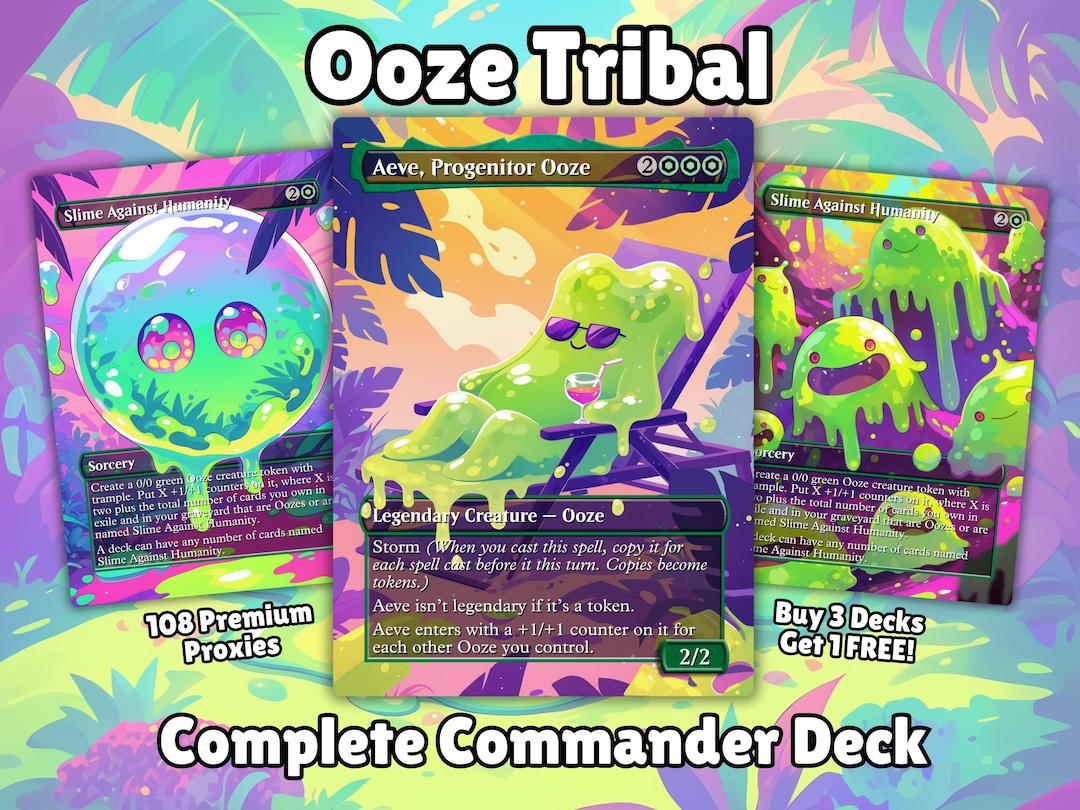 Ooze Tribal Proxy Deck Aeve 100 Cards + Tokens | Full Commander