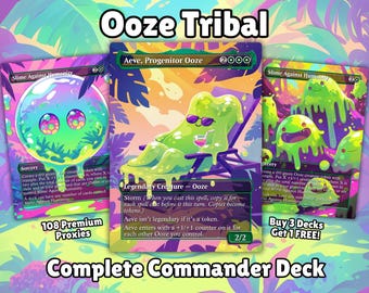 Ooze Tribal Proxy Deck Aeve 100 Cards + Tokens | Full Commander EDH Deck