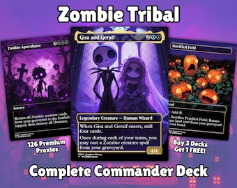 Zombies Proxy Deck Gisa and Geralf 100 Cards + Sideboard + Tokens | Full Commander  EDH Deck - Etsy