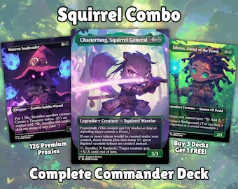 Squirrel Proxy Deck Chatterfang Combo 100 Karten + Sideboard + Tokens | Volles Kommandant EDH Deck