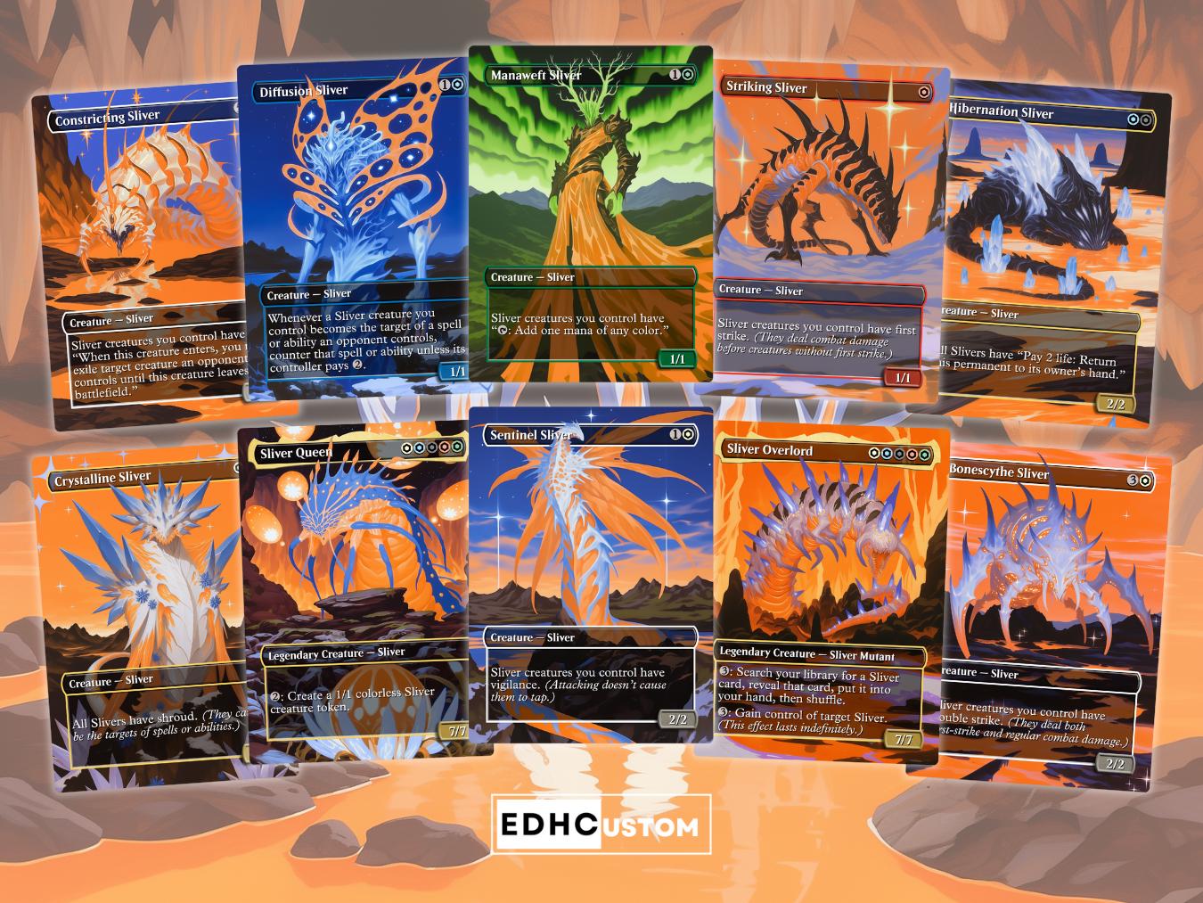 Sliver Tribal Proxy Deck 100 Cards + Tokens | Full Commander Deck EDH ...