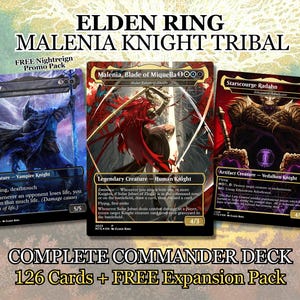 Mazzo Proxy Commander Elden Ring 100 carte + Sideboard + Segnalini / Proxy MTG personalizzati di qualità premium per EDH Commander