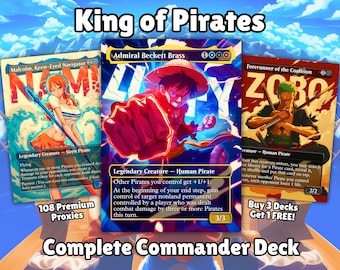 Baralho Proxy King of Pirates 100 Cartas + Fichas | Baralho EDH Comandante Completo