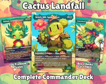 Landfall +1 Counter Proxy Deck 100 Cards + Tokens | Full Commander EDH Deck