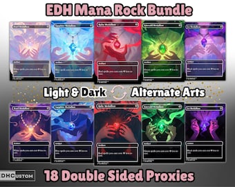 18 Proxy Mana Rock Bundle Double Sided Pastel Style Proxy Cards Premium Custom Staples for Commander EDH