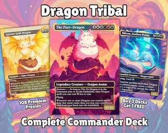 Dragon Tribal Proxy Deck Ur Dragon 100 Cards + Sideboard + Tokens | Full Commander EDH Deck