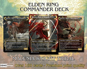 Deck Commander Elden Ring Cartes magiques personnalisées Cartes proxy MTG Premium Deck EDH complet