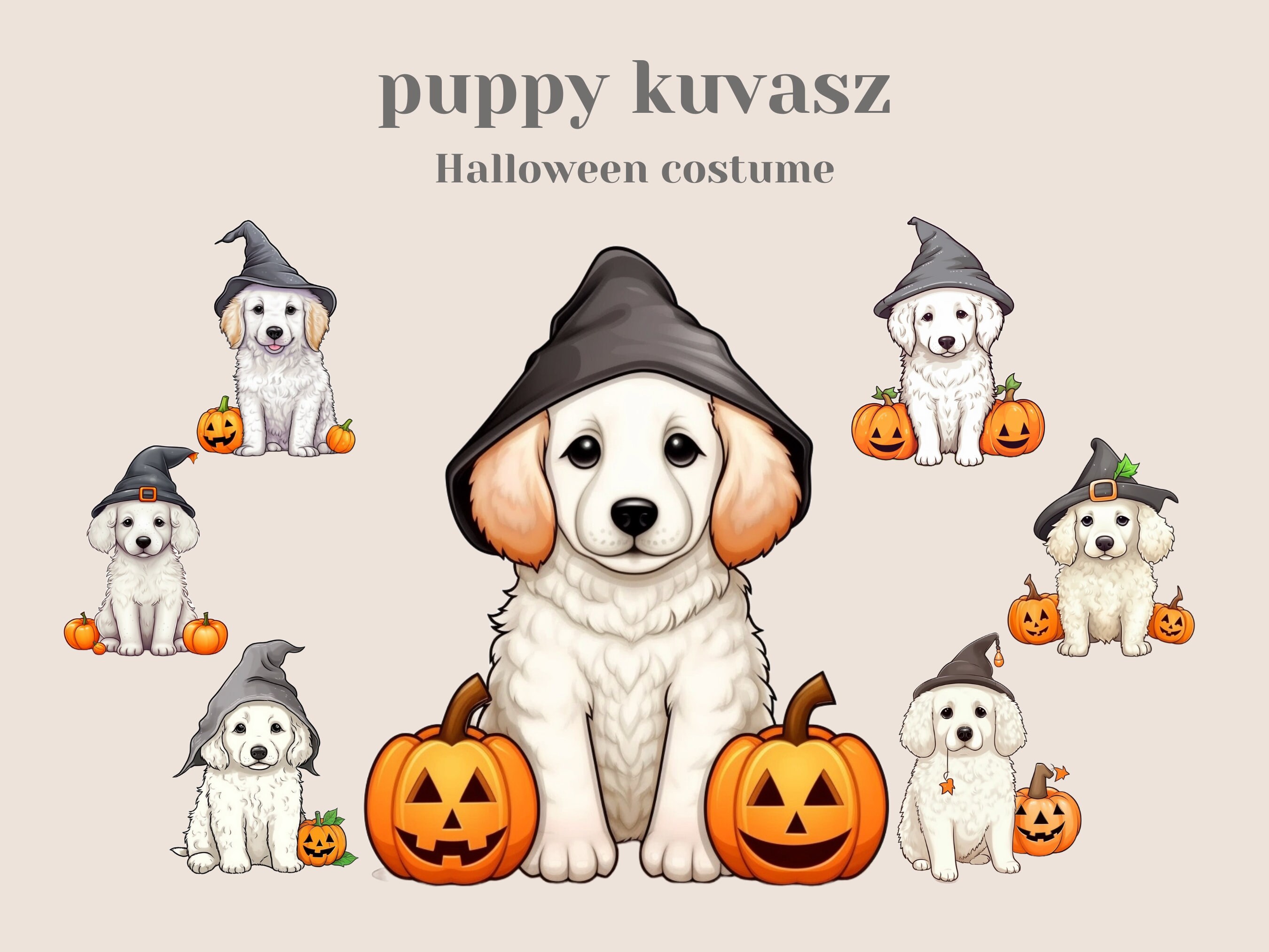 Dogs in Halloween Costume Clipart Pack, Clip Art for Commercial Use ...