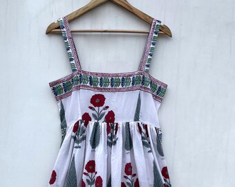big boota floral printed cotton strap long maxi dress / square neckline summer maxi dress / sleeve less strap boho maxi dress
