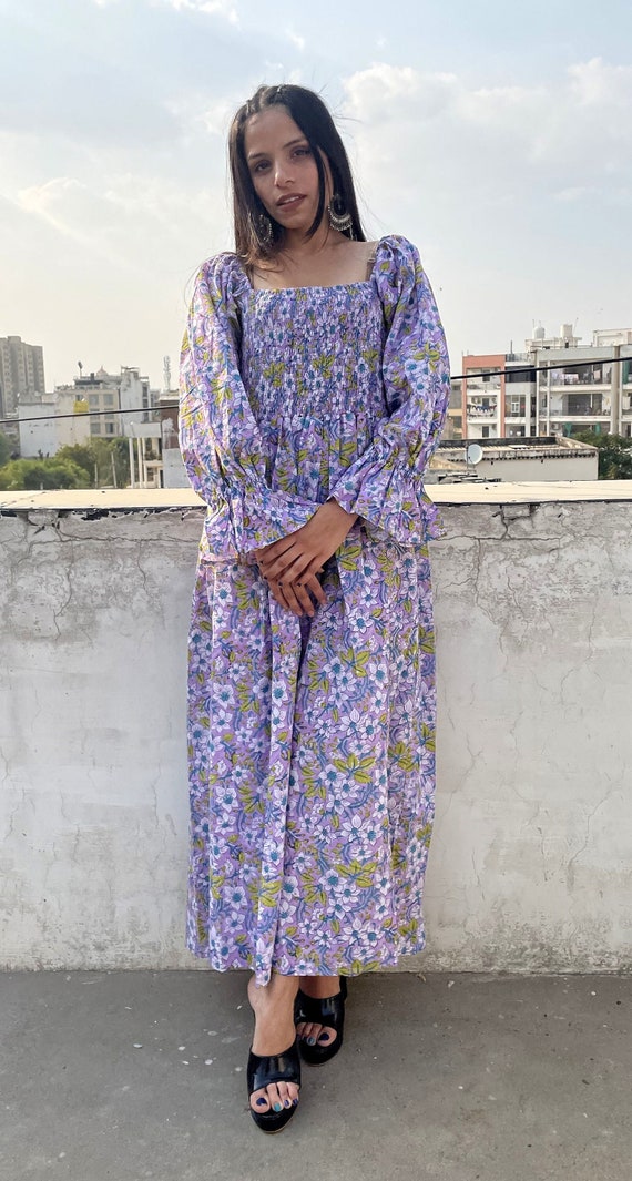chinese dress ladies Boho Pleated Flare Sleeve Dress S main image 0