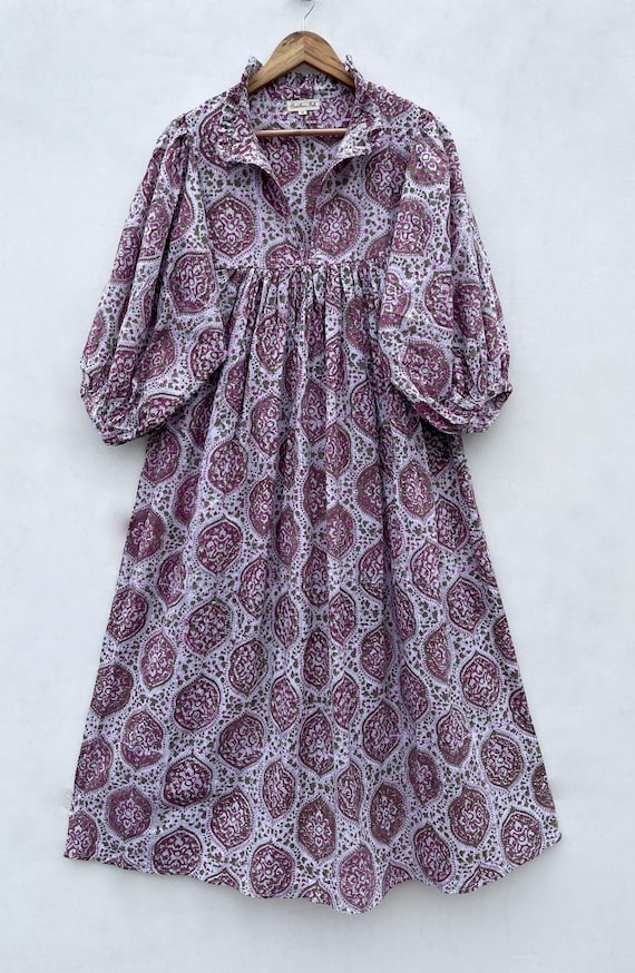 chinese dress ladies Momyknows Sun Flowers Square Smocked Neck Puff Sleeve Big Swing Flowy Baby Shower Photoshoot Maternity Maxi Dress Dark Brown / S