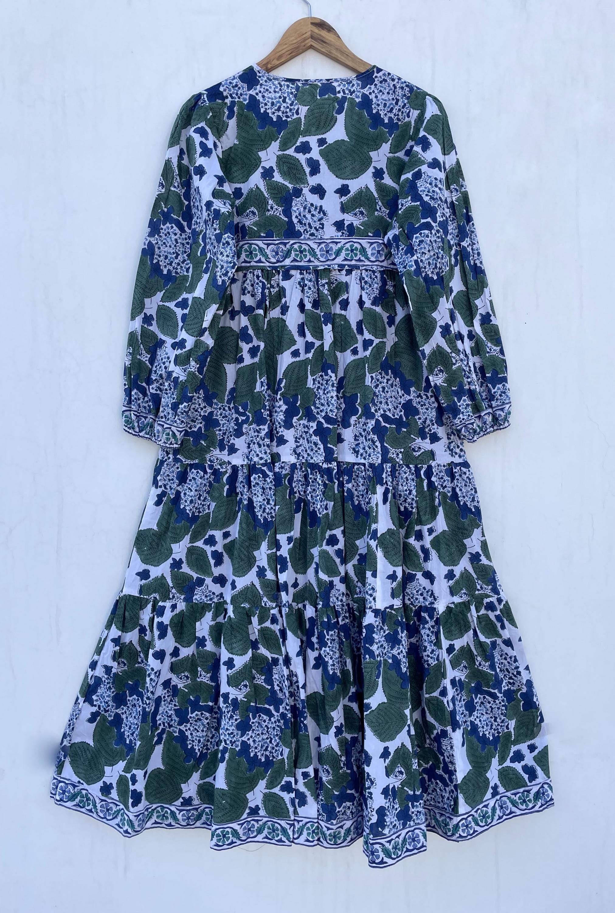 blue green floral maxi dress Capri Bloom Blue Floral Maxi Dress | Trendy Women's Dresses