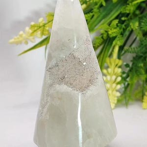 Natural Agate Druzy Tower - Elegant Crystal from Brazil