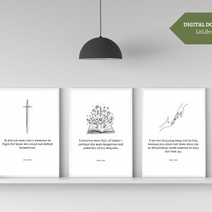 Throne of Glass Minimalist Quote Posters - Sarah J Maas, TOG Bookish Quote, Aelin Galathynius, Print/Poster, 3 quotes