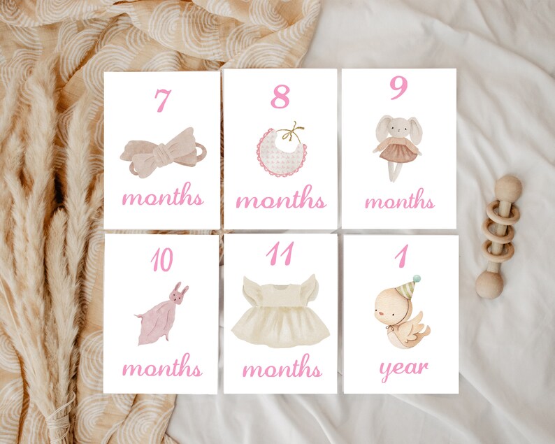 Milestone Cards || Baby Girl Milestone Cards - Etsy