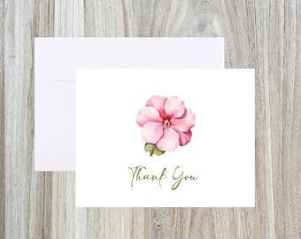 Cartes de remerciement florales roses || Papeterie florale ||