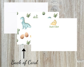 Personalized Thank You Cards || Dinosaur Thank You Cards || Flat Cards || Note Cards