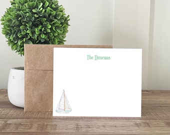 Personalized Stationery || Sailboat Stationary Cards || Personalized Gift || Stationary