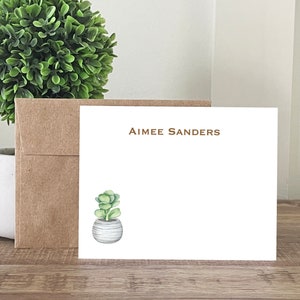 Personalized Stationery || Succulent Stationary Cards || Personalized Gift || Stationary