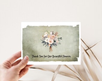 Florist Thank You  Card || Wedding Thank You Card || Thank You For Florist ||