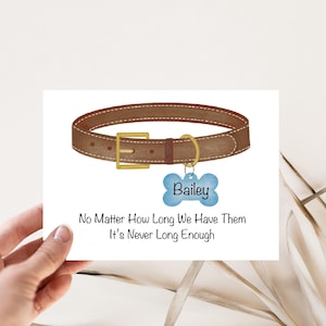 Personalized Pet Loss Card || Pet Memorial Card || Personalized Card