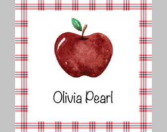 Personalized Gift Tags || Calling Card for Teacher Gift ||  GIft Card || Apple Calling Card || Back to School || Stickers