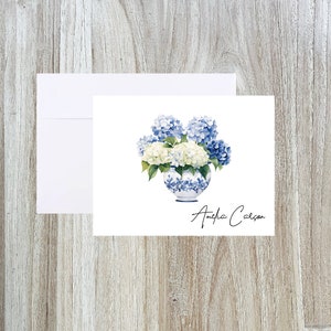Personalized Stationery || Chinoiserie Vase Stationary Cards || Personalized Gift ||