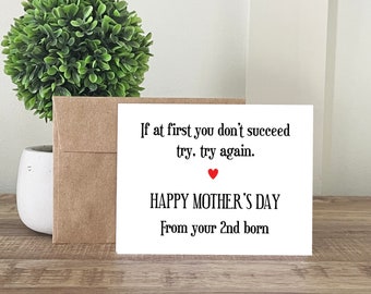 Mother's Day Card || Second Born Mother's Day Card || Happy Mother's Day ||