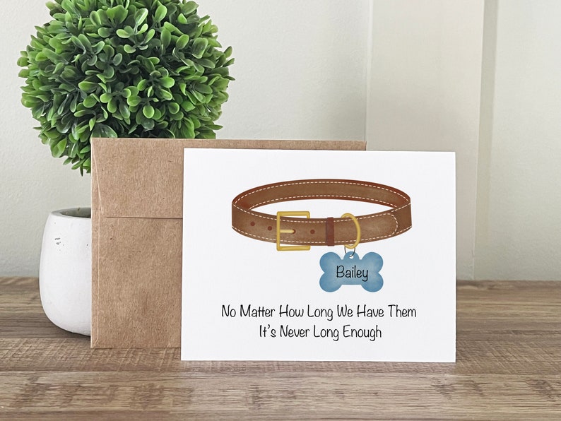 Personalized Pet Loss Card || Pet Memorial Card || Personalized Card image 2
