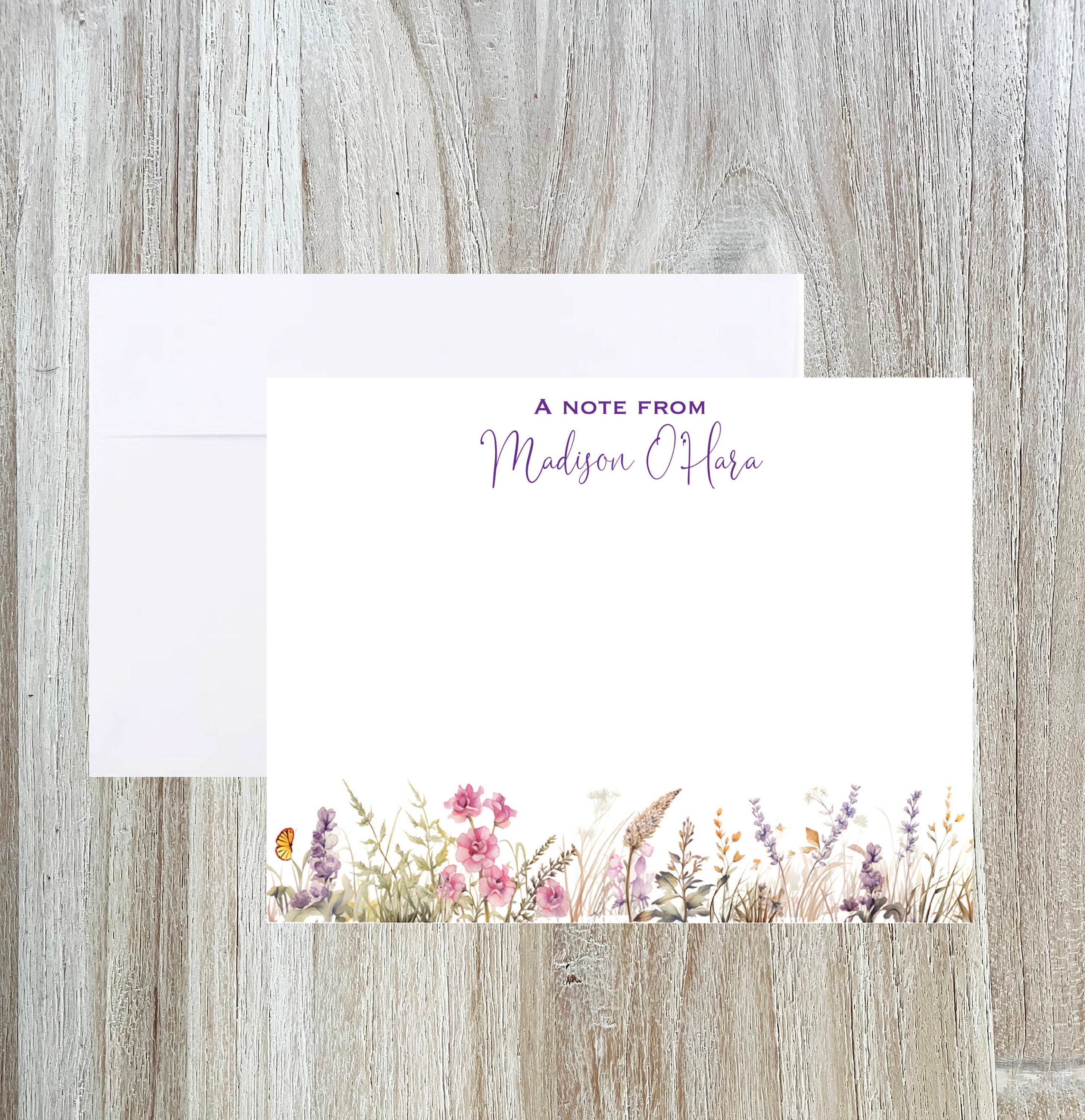 Personalized Note Cards || Floral Cards || Note Cards || Wild Flower ...