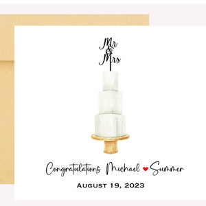 Personalized Congratulations Bride and Groom || Wedding Card || Personalized Gift Card || Wedding
