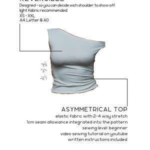 Trendy Asymmetrical Top Sewing Pattern - Etsy