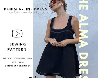 Naaipatroon A-lijn denimjurk (pdf)