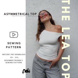 Trendy asymmetrical top sewing pattern