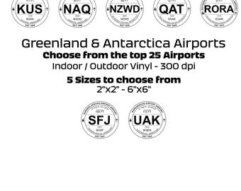 Grönland och Antarktis flygplats flygbolag flygresenär vinyl inomhus utomhusklistermärken flygplats souvenir flygplan och flygplan resepresent