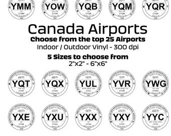 Kanada Flygplats Flygbolag Flygbesättning Resande Vinyl Inomhus Utomhus Klistermärken Flygplats Souvenir Flygplan & Flygplan Resepresent