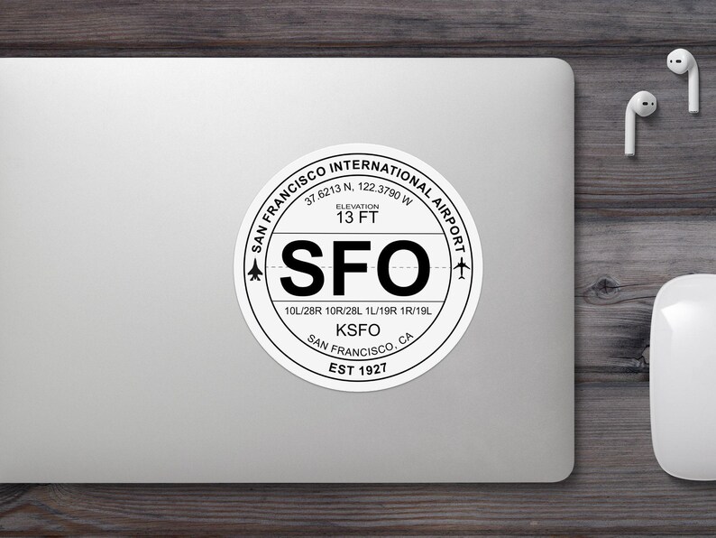 US Airport Vinyl Indoor Outdoor Stickers United States Airport Souvenir Travel Gift image 9