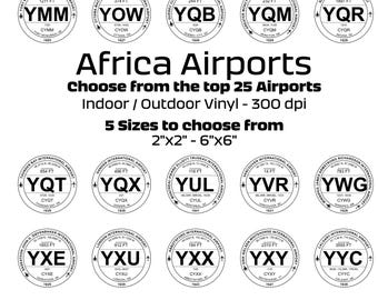Afrika Flygplats Flygbolag Resande Vinylklistermärken Inomhus Utomhus Flygplats Souvenir Flygplan & Flygplan Resepresent